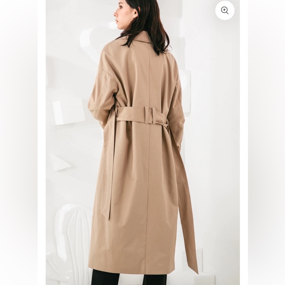 Skye Coraline Trench Coat in beige, size small - Picture 3 of 16